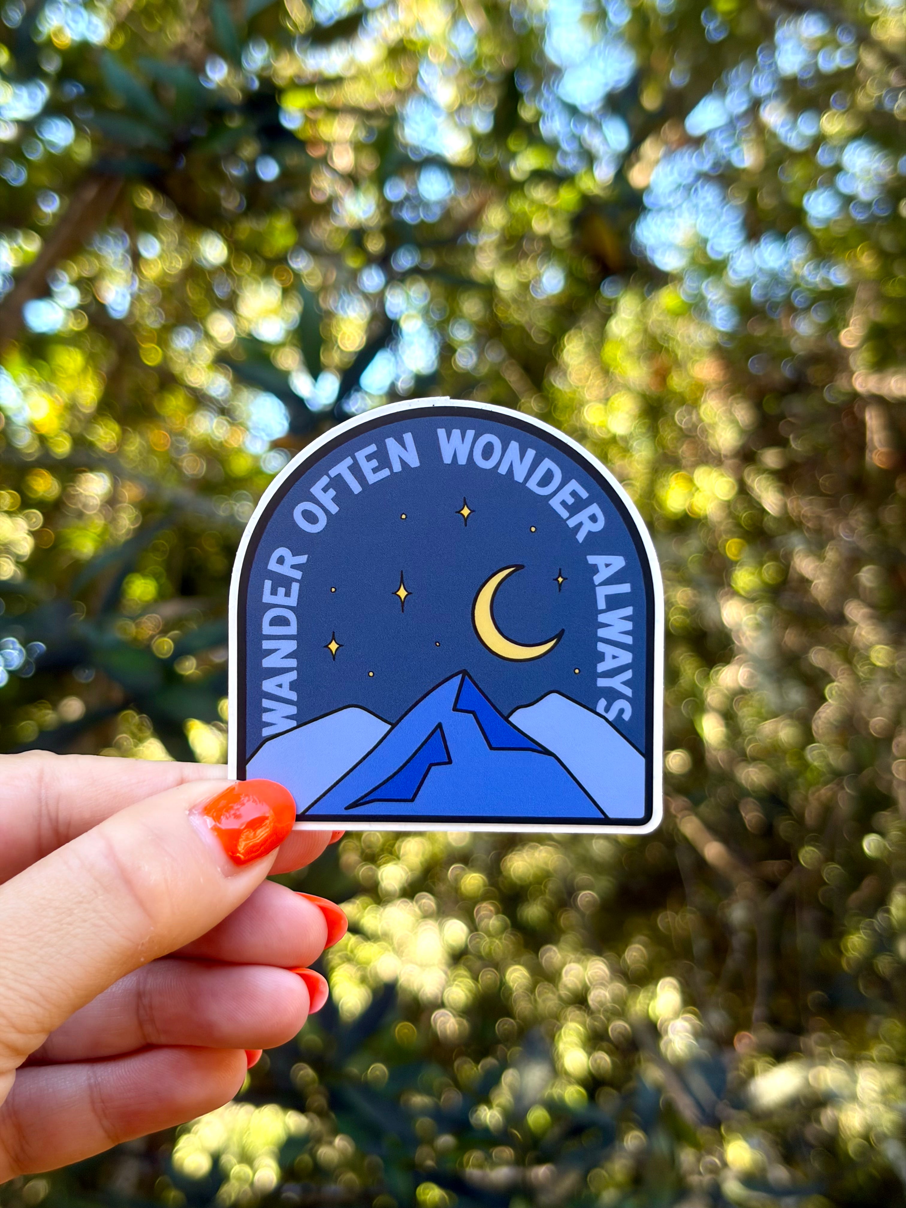 Wander Often, Wonder Always Sticker