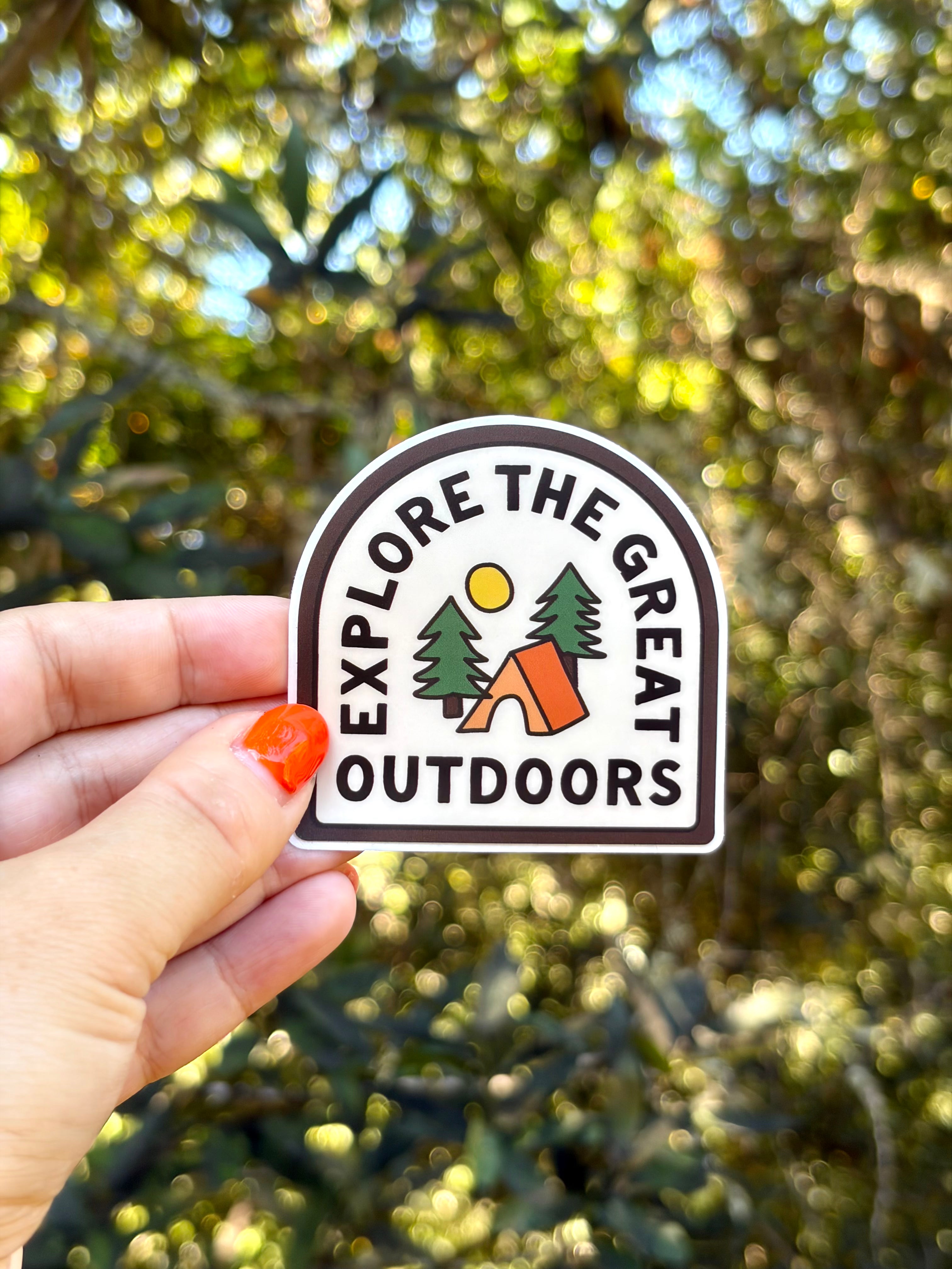Explore the Great Outdoors Camping Sticker