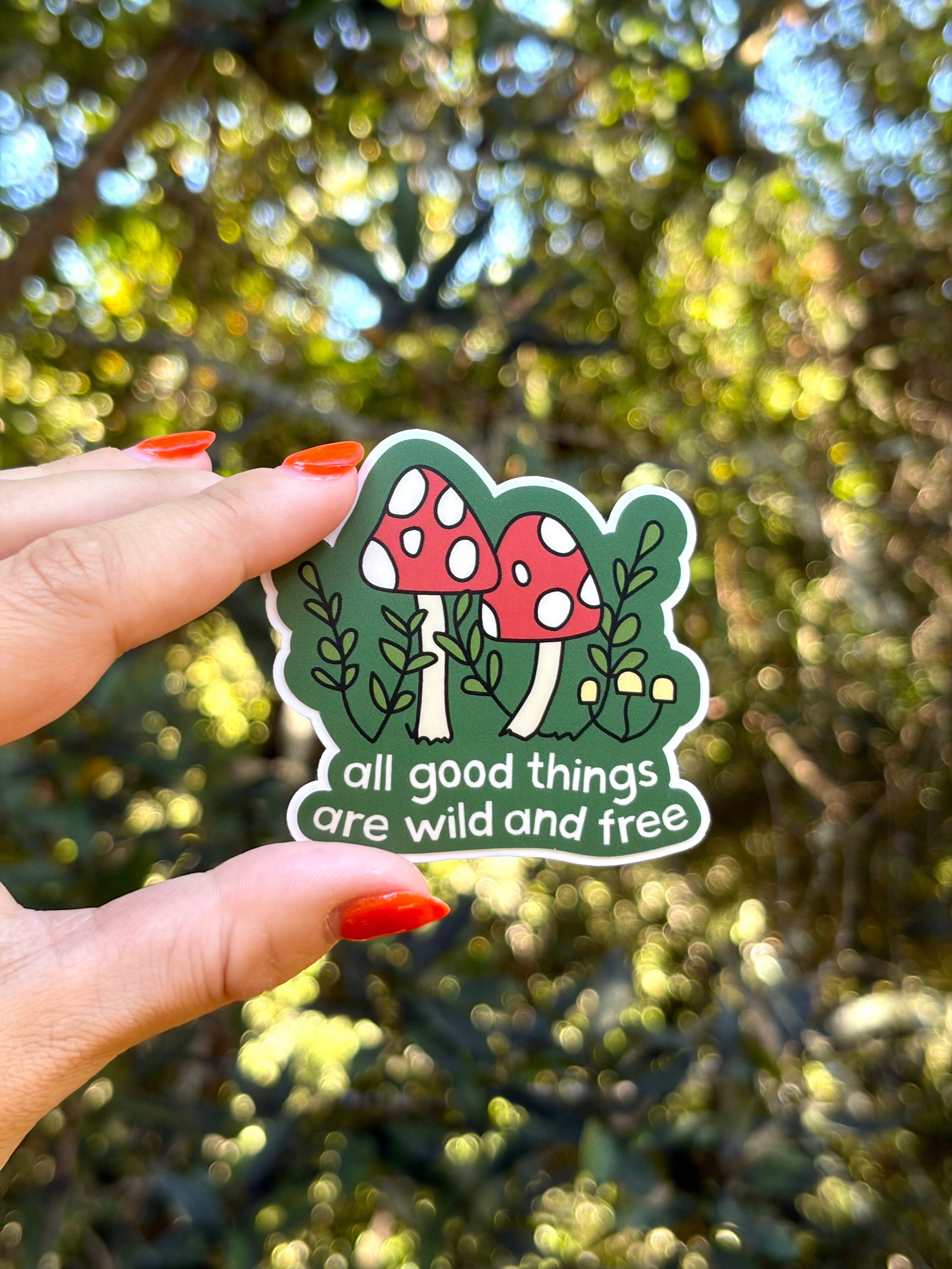 Wild & Free Mushrooms Sticker