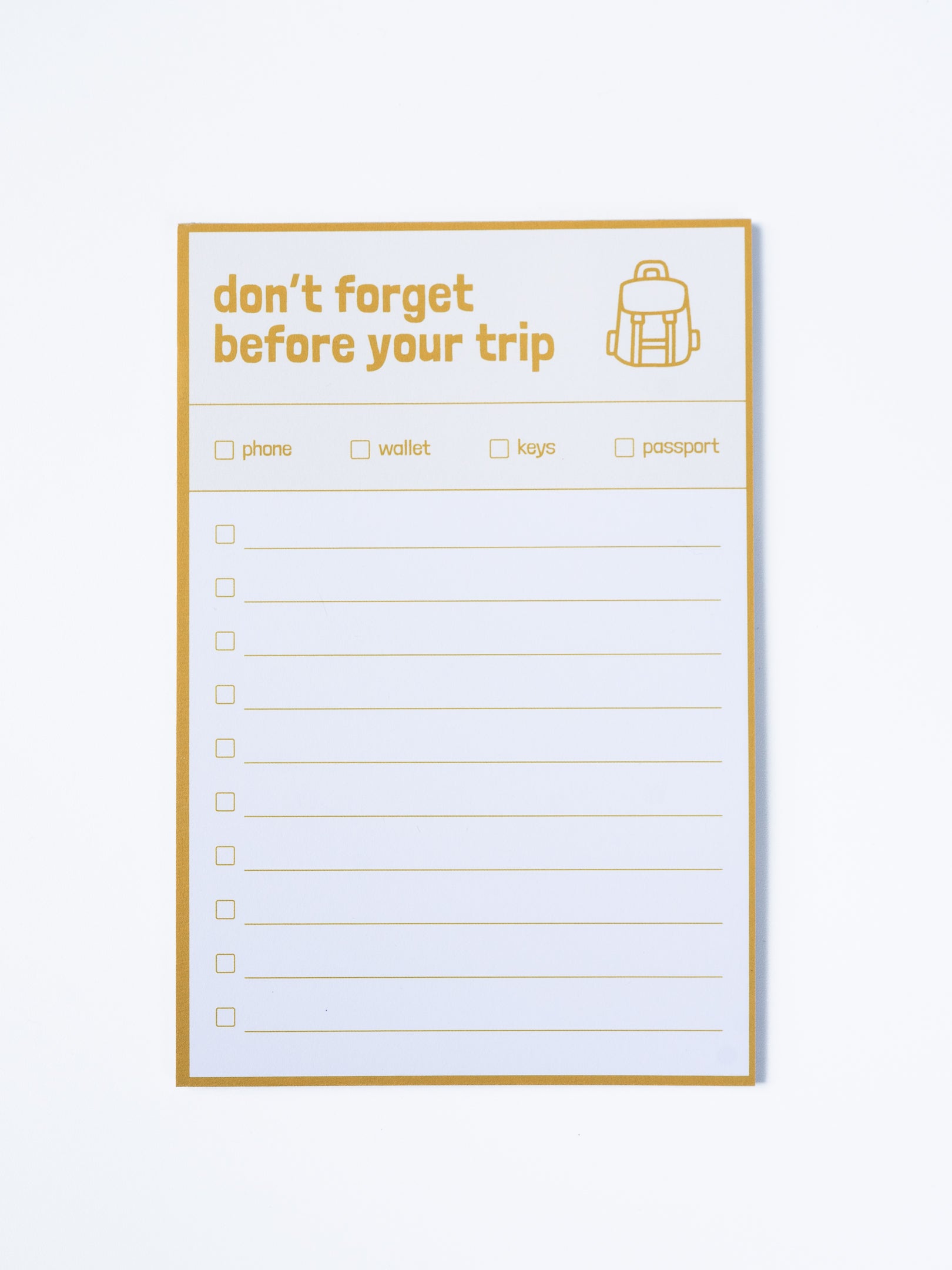 Last Minute Packing List