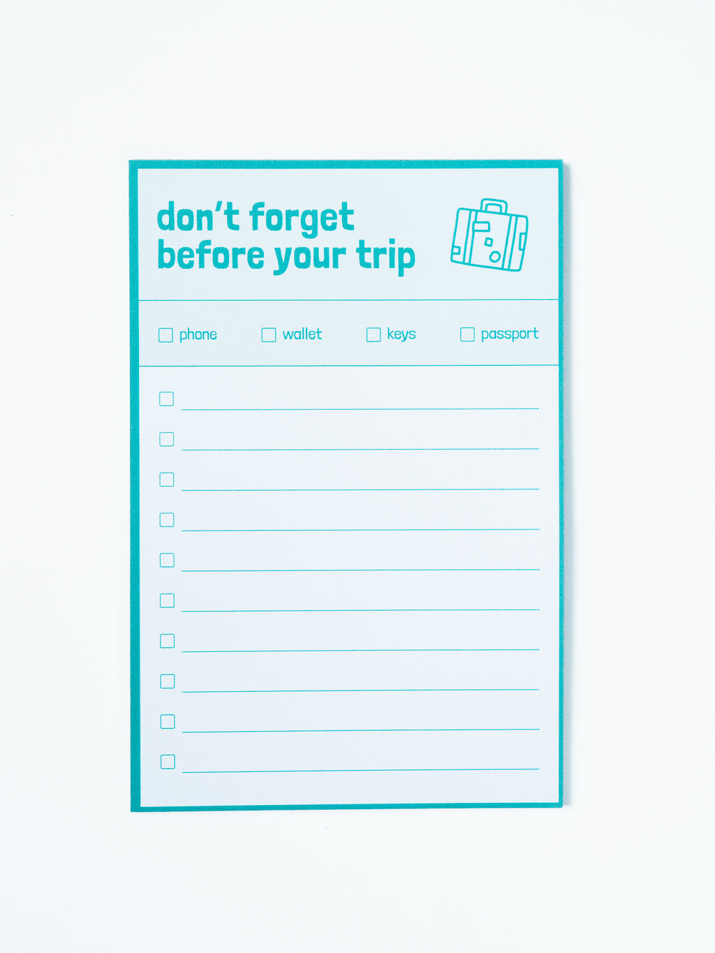 Last Minute Packing List