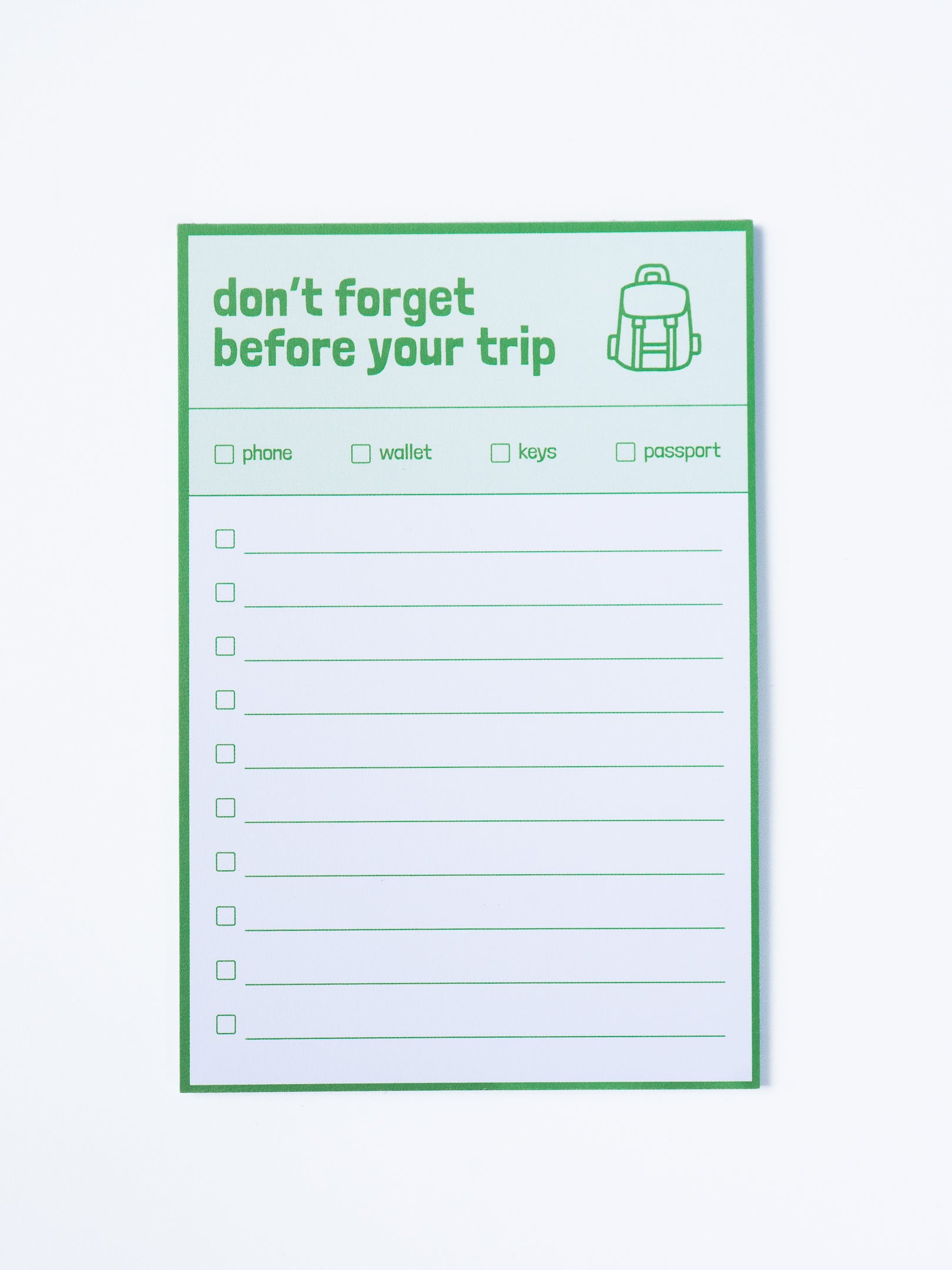 Last Minute Packing List
