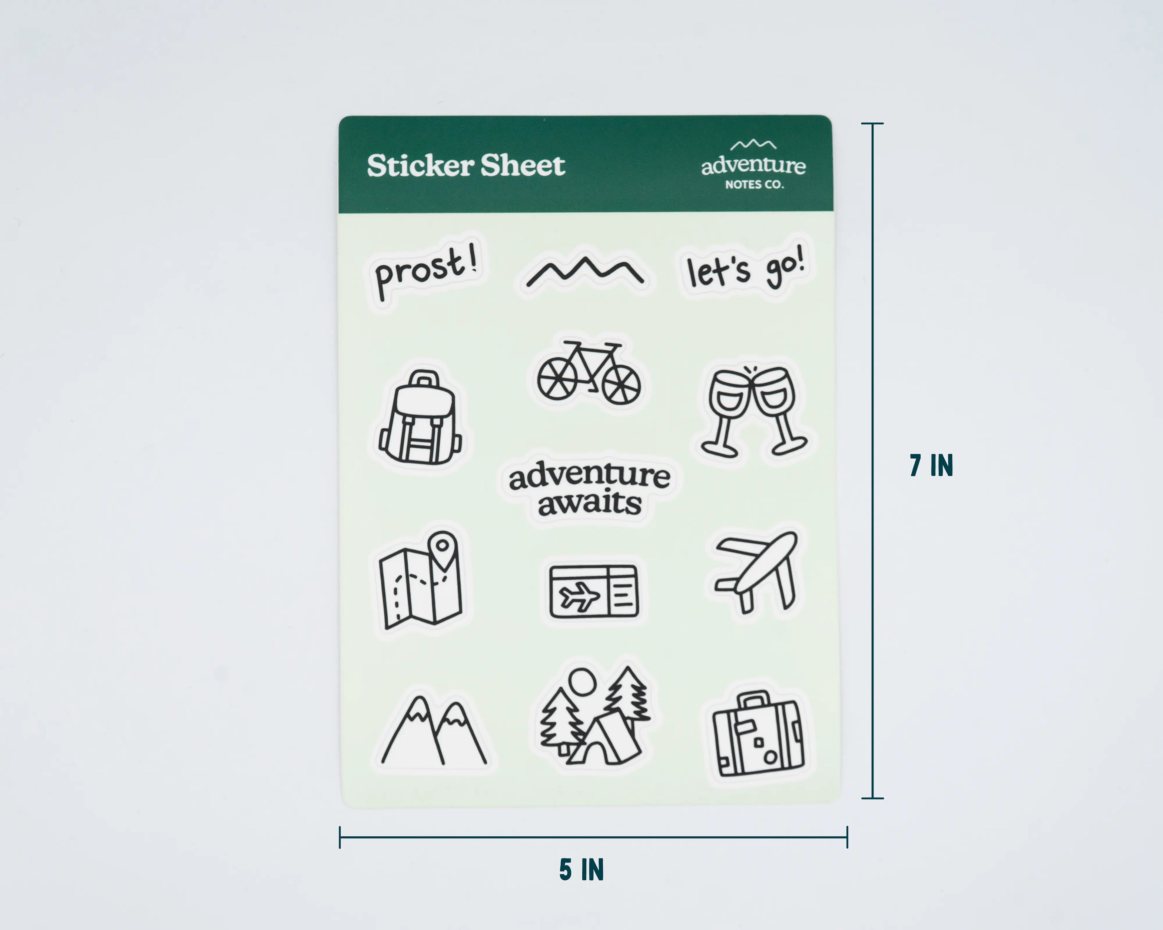 Travel Doodle Sticker Sheet