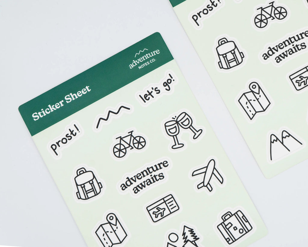 Travel Doodle Sticker Sheet