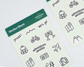 Travel Doodle Sticker Sheet