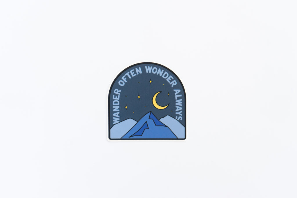 Wander Often, Wonder Always Sticker