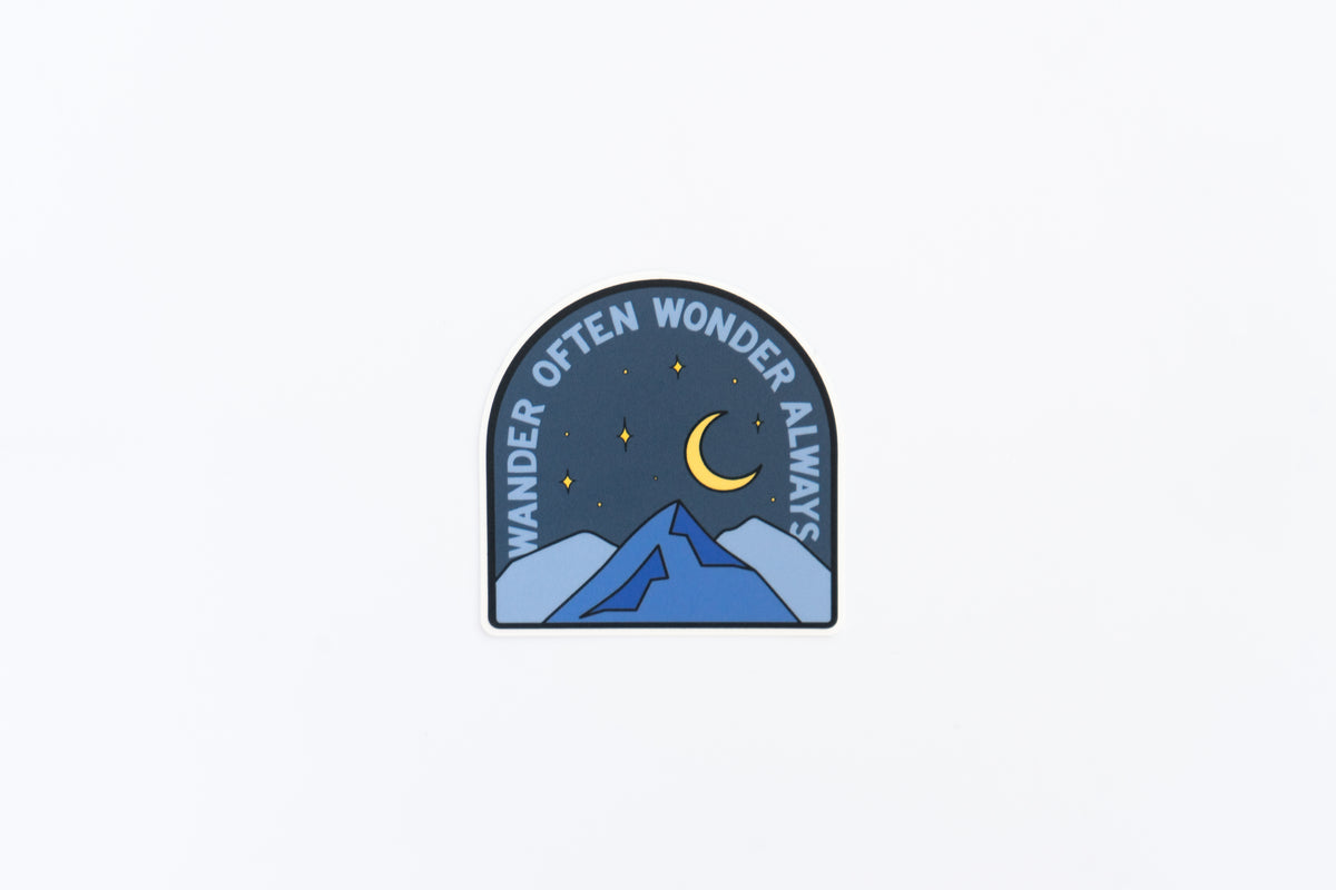 Wander Often, Wonder Always Sticker